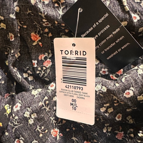 BOGO NWT Torrid Rayon Slub Tiered Tank - Picture 7 of 7